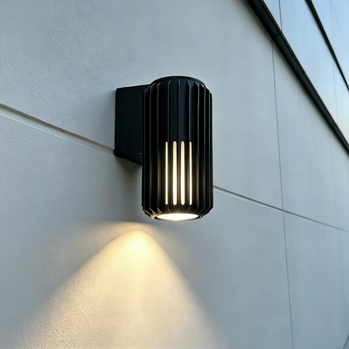 FYRON Wall Wandleuchte, Schwarz - E27, IP54 Außenbereich