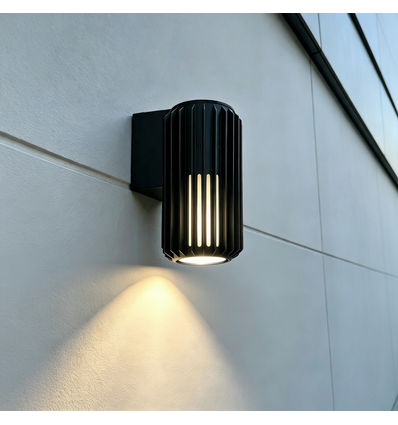FYRON Wall Wandleuchte, Schwarz - E27, IP54 Außenbereich