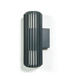 FYRON Duo Up/Down Wandleuchte, Grau - E27, IP54, Außenbereich