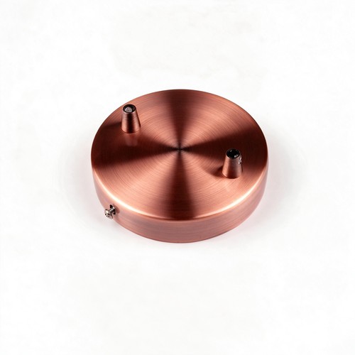Baldachin in Kupferrot - Ø12cm, Höhe 2,5cm, 2 Löcher, Deckenrosette