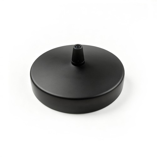Baldachin in Schwarz - Ø12cm, Höhe 2,5cm, 1 Loch, Deckenrosette