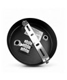 Baldachin in Schwarz - Ø12cm, Höhe 2,5cm, 2 Löcher, Deckenrosette