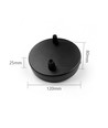 Baldachin in Schwarz - Ø12cm, Höhe 2,5cm, 2 Löcher, Deckenrosette