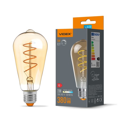E27 5W ST64 Filament LED-Lampe - Extra Warmweiß, dimmbar