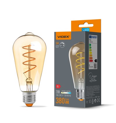 E27 5W ST64 Filament LED-Lampe - Extra Warmweiß, dimmbar