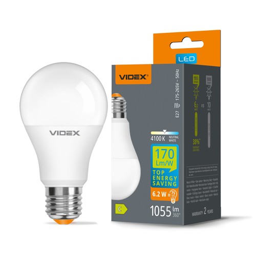 E27 6,2W LED-Leuchtmittel - A60, Neutralweiß