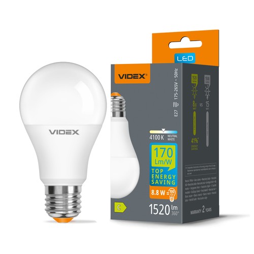 E27 8,8W LED-Leuchtmittel - A60, Neutralweiß