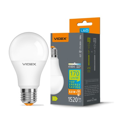 E27 8,8W LED-Leuchtmittel - A60, Neutralweiß