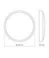 20W LED Deckenleuchte mit Bewegungsmelder - 5CCT, weißer Rand