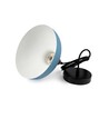 BIRK Petroleumsblau Ø24cm Pendelleuchte - E27 Fassung, 2m Kabel, Metall / Holz