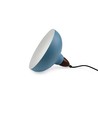BIRK Petroleumsblau Ø24cm Pendelleuchte - E27 Fassung, 2m Kabel, Metall / Holz