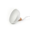 BIRK Weiß Ø24cm Pendelleuchte - E27 Fassung, 2m Kabel, Metall / Holz