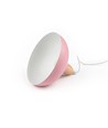 BIRK Pink Ø24cm Pendelleuchte - E27 Fassung, 2m Kabel, Metall / Holz