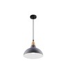 BIRK Blau Ø19cm Pendelleuchte - E27 Fassung, 2m Kabel, Metall / Holz