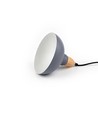 BIRK Blau Ø19cm Pendelleuchte - E27 Fassung, 2m Kabel, Metall / Holz