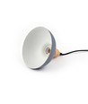 BIRK Blau Ø24cm Pendelleuchte - E27 Fassung, 2m Kabel, Metall / Holz