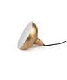 BIRK Messing Ø24cm Pendelleuchte - E27 Fassung, 2m Kabel, Metall / Holz