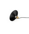 Schwarze Ø22cm Pendelleuchte - E27 Fassung, 2m Kabel, Schwarz/Messing