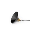 Schwarze Ø22cm Pendelleuchte - E27 Fassung, 2m Kabel, Schwarz/Messing