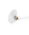 Weiße Ø22cm Pendelleuchte - E27 Fassung, 2m Kabel, Weiß/Messing