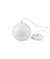 Weiße Ø20cm Pendelleuchte - E27 Fassung, 2m Kabel, Metall
