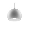 Weiße Ø20cm Pendelleuchte - E27 Fassung, 2m Kabel, Metall
