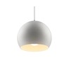 Weiße Ø20cm Pendelleuchte - E27 Fassung, 2m Kabel, Metall