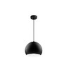 Schwarze Ø20cm Pendelleuchte - E27 Fassung, 2m Kabel, Metall