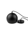 Schwarze Ø20cm Pendelleuchte - E27 Fassung, 2m Kabel, Metall