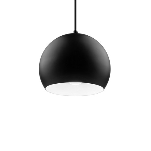 GLOBE Schwarz Ø20cm Pendelleuchte - E27 Fassung, 2m Kabel, Metall