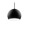 Schwarze Ø20cm Pendelleuchte - E27 Fassung, 2m Kabel, Metall