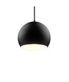 Schwarze Ø20cm Pendelleuchte - E27 Fassung, 2m Kabel, Metall