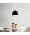 Schwarze Ø20cm Pendelleuchte - E27 Fassung, 2m Kabel, Metall