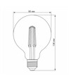 E27 7W LED Filament Leuchtmittel - G95, Neutralweiß