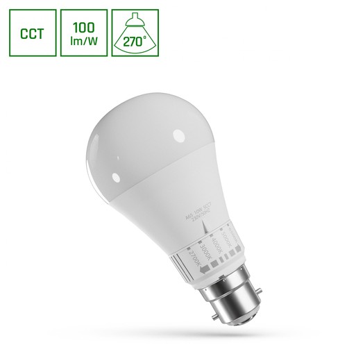 B22 10W LED Lampe - 5CCT, GLS, 5 Lichtfarben in einer Birne