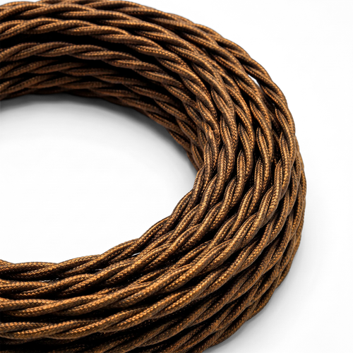 5m Textilkabel 2x0,75 mm² - 230V, schwarz