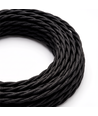 5m Textilkabel 2x0,75 mm² - 230V, schwarz