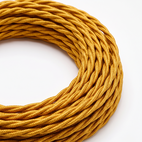 5m Textilkabel 2x0,75 mm² - 230V, schwarz