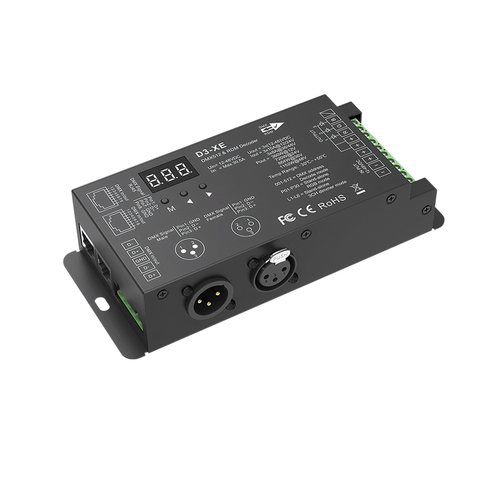 3-Kanal DMX512 & RDM Decoder - 12-48VDC, 10A/8A