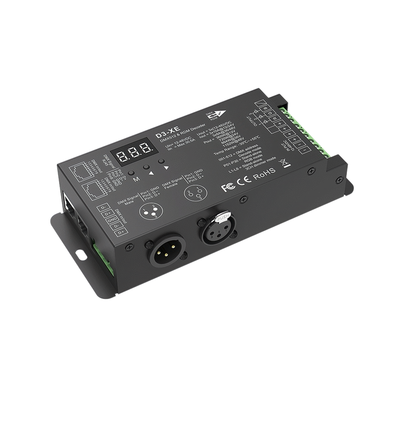 3-Kanal DMX512 & RDM Decoder - 12-48VDC, 10A/8A