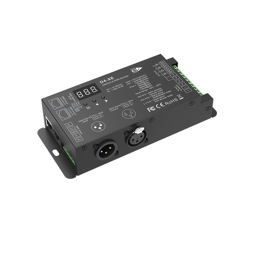 4-Kanal DMX512 & RDM Decoder - 12-48VDC, 4x8A