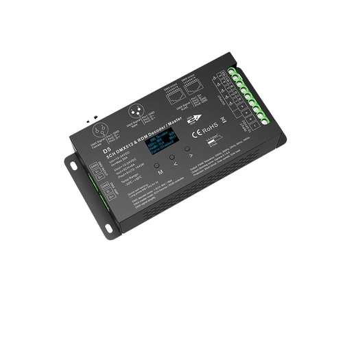 5-Kanal DMX512 & RDM Decoder/Master - 12-24VDC, 6A/CH