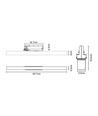 30/28/25W 3-Phasen LED-Lichtschiene - 60 cm, Schwarz