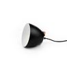 HOLM Schwarz Ø16cm Pendelleuchte - E27 Fassung, 2m Kabel, Metall / Holz