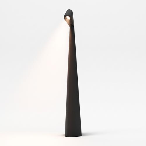 Wiederaufladbare LED Tischleuchte - Schwarz, innen/außen, 3-stufig dimmbar, IP44, 40 cm