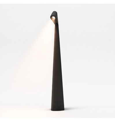 Wiederaufladbare LED Tischleuchte - Schwarz, innen/außen, 3-stufig dimmbar, IP44, 40 cm