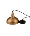 BIRK Gebürstetes Messing Ø24cm Pendelleuchte - E27 Fassung, 2m Kabel, Aluminium