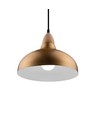 BIRK Gebürstetes Messing Ø24cm Pendelleuchte - E27 Fassung, 2m Kabel, Aluminium