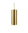 MALM E14 Gold Zylinder-Pendelleuchte - 2m Kabel, mit Rosette, ohne Leuchtmittel