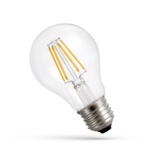 E27 8,5W LED-Lampe - A60, Filament, Klarglas